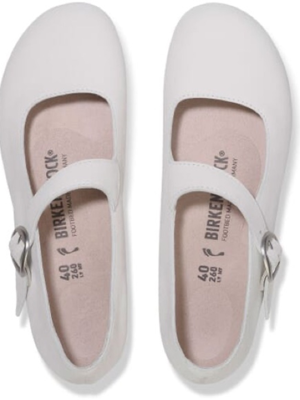 Birkenstock Tracy Mary Jane flats in antique white